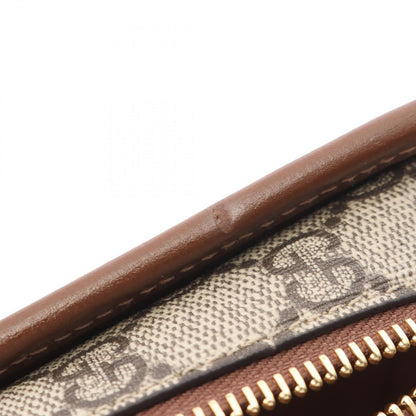 Gucci Shoulder Bag Interlocking GG Supreme Beige Brown Canvas Leather — view 6