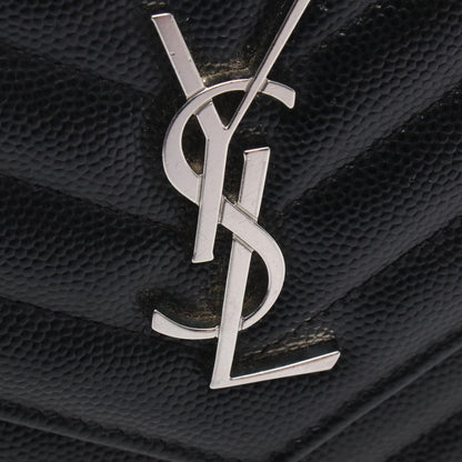 Saint Laurent Paris Shoulder Bag Monogram Envelope Black Leather Cassandra — view 8
