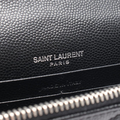 Saint Laurent Paris Shoulder Bag Monogram Envelope Black Leather Cassandra — view 4