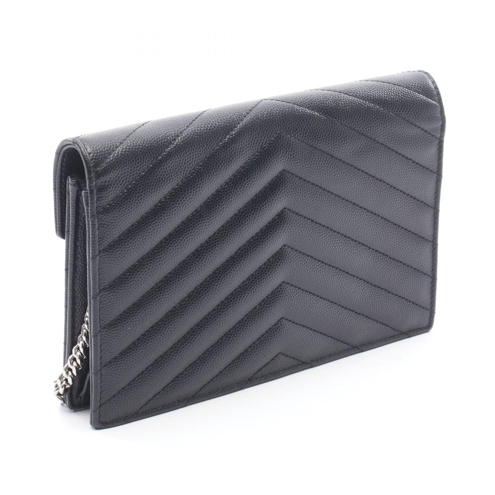 Saint Laurent Paris Shoulder Bag Monogram Envelope Black Leather Cassandra — view 2