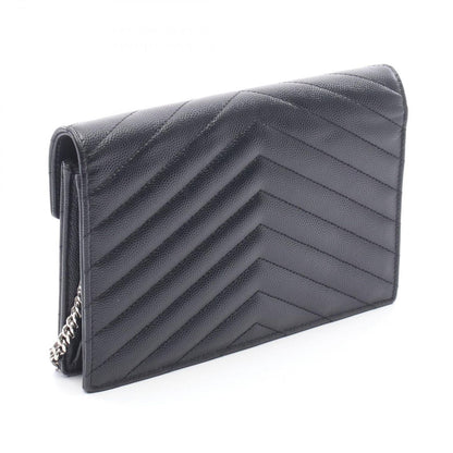 Saint Laurent Paris Shoulder Bag Monogram Envelope Black Leather Cassandra — view 2