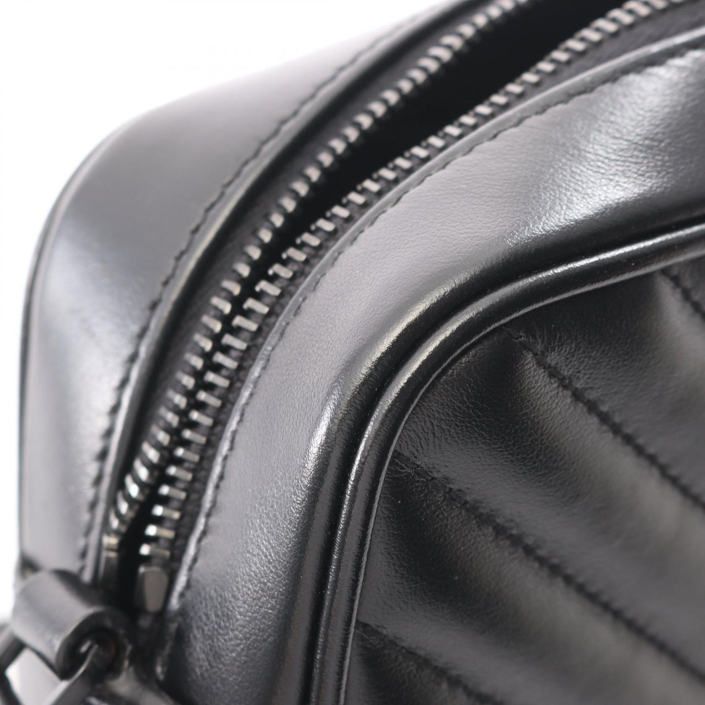 Saint Laurent Paris Shoulder Bag Lou Black Leather — view 7
