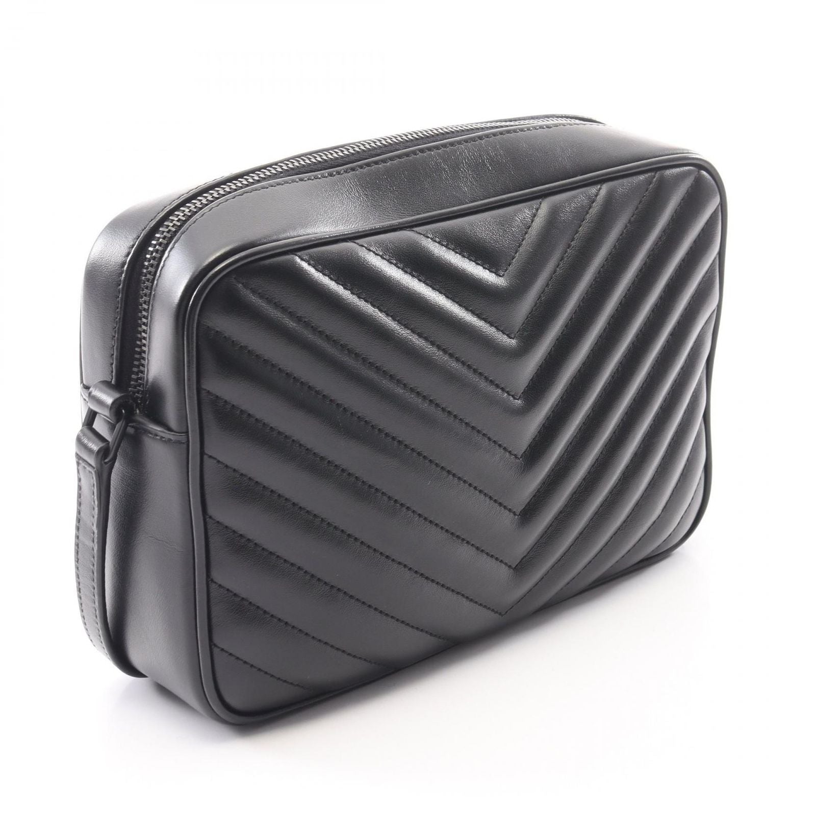 Saint Laurent Paris Shoulder Bag Lou Black Leather — view 2