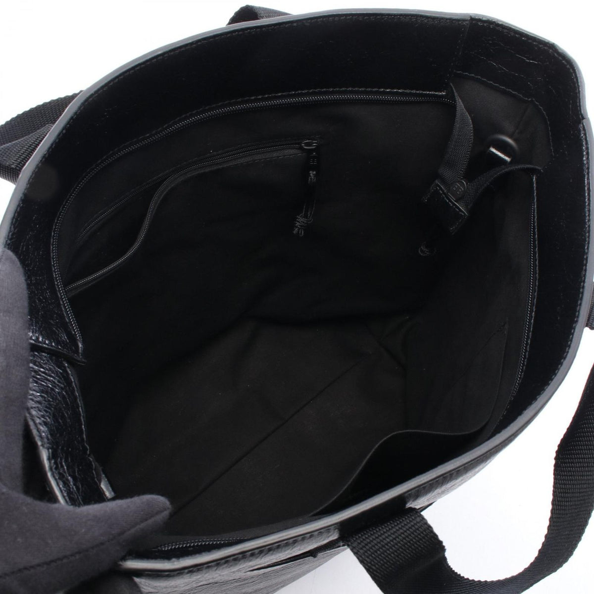 Balenciaga Tote Bag Explorer 2-Way Black White Leather — view 3