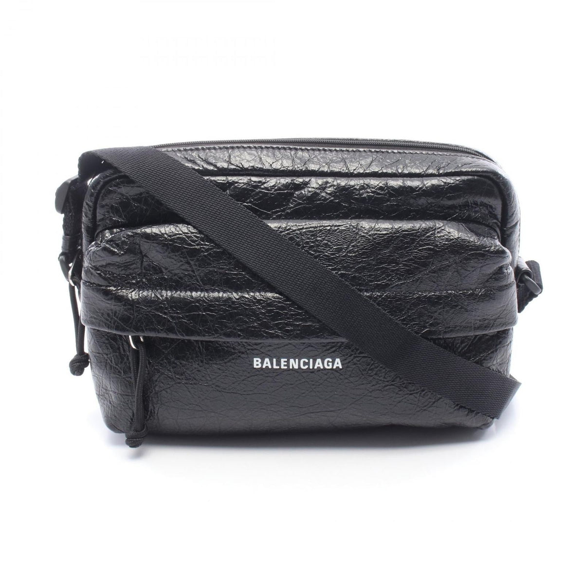 Balenciaga Shoulder Bag Explorer Black White Leather
