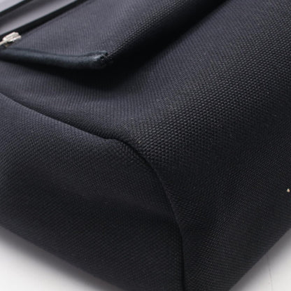 Hermes Herbag Zip PM Letourne 2-Way Black Canvas Leather Alebag Handbag — view 8