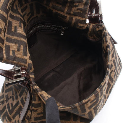 Fendi Zucca Mamma Bucket Brown Black Canvas Leather Handbag — view 3