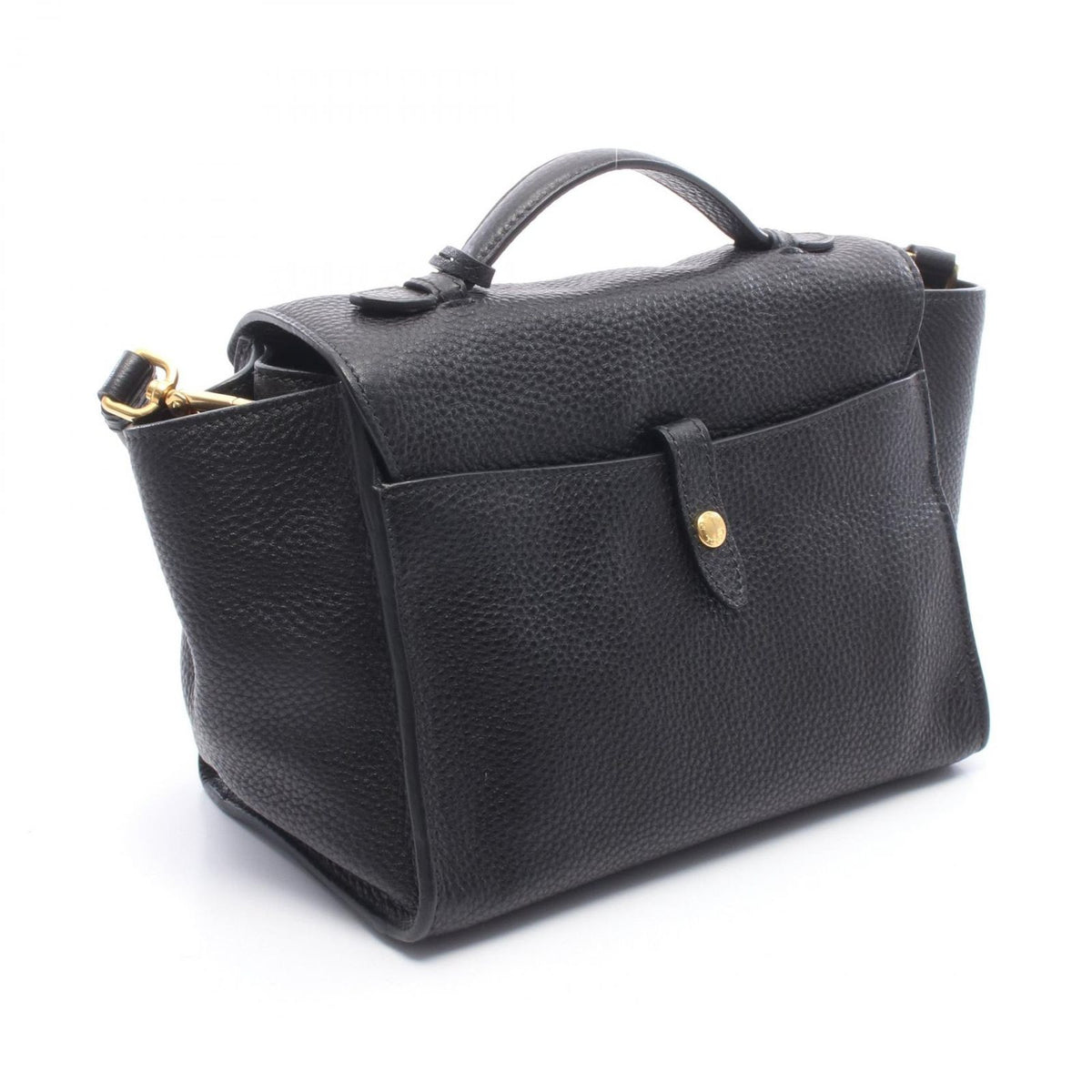 Prada Vitello Daino 2-Way Black Leather Handbag — view 2