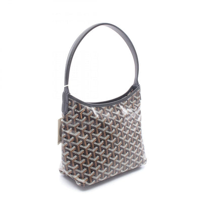 Goyard Handbag Boheme Mini Hobo Black White Brown Canvas Leather — view 2
