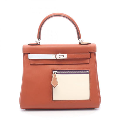 Hermes Handbag Kelly 25 Color Matic Retourne 2-Way Cuible Nata Blue Brume