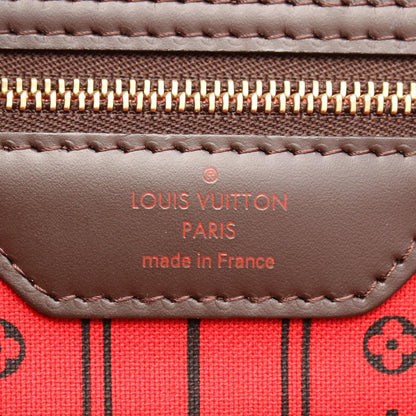 Louis Vuitton Tote Bag Neverfull MM Damier Ebene Canvas Leather — view 4