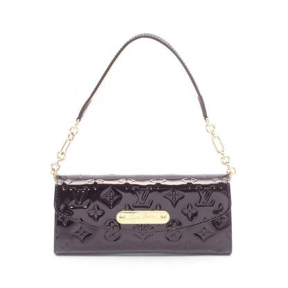 Louis Vuitton Shoulder Bag Sunset Blue Bird Monogram Vernis Amarante Leather