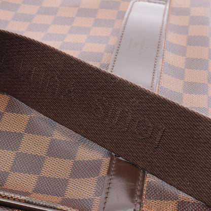 Louis Vuitton Shoulder Bag Shelton MM Damier Ebene Canvas Leather — view 8
