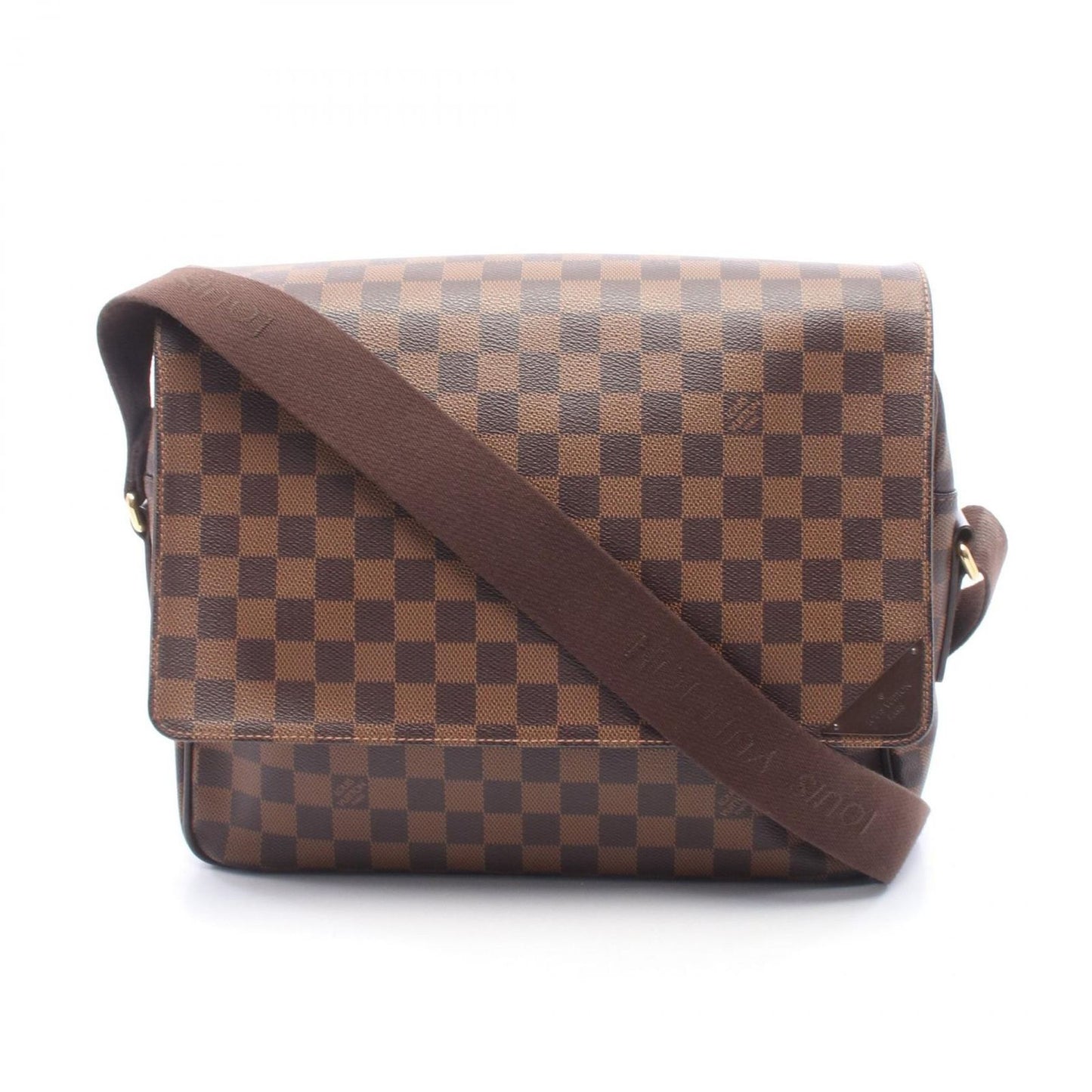 Louis Vuitton Shoulder Bag Shelton MM Damier Ebene Canvas Leather