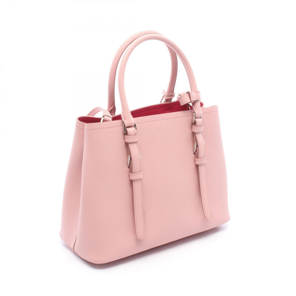 Prada Saffiano Cuir 2-Way Light Pink Leather Tote Bag — view 2