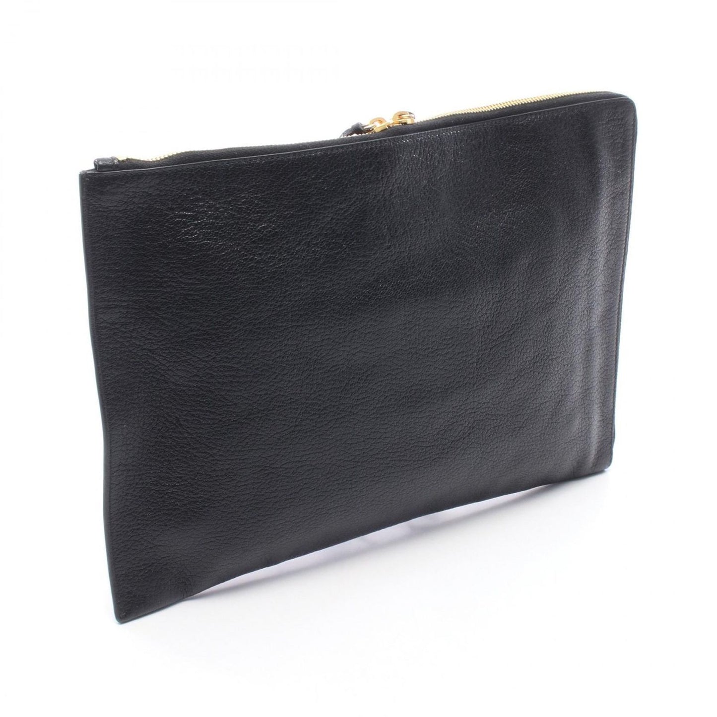 Balenciaga Clutch Classic Metallic Edge Black Leather — view 2