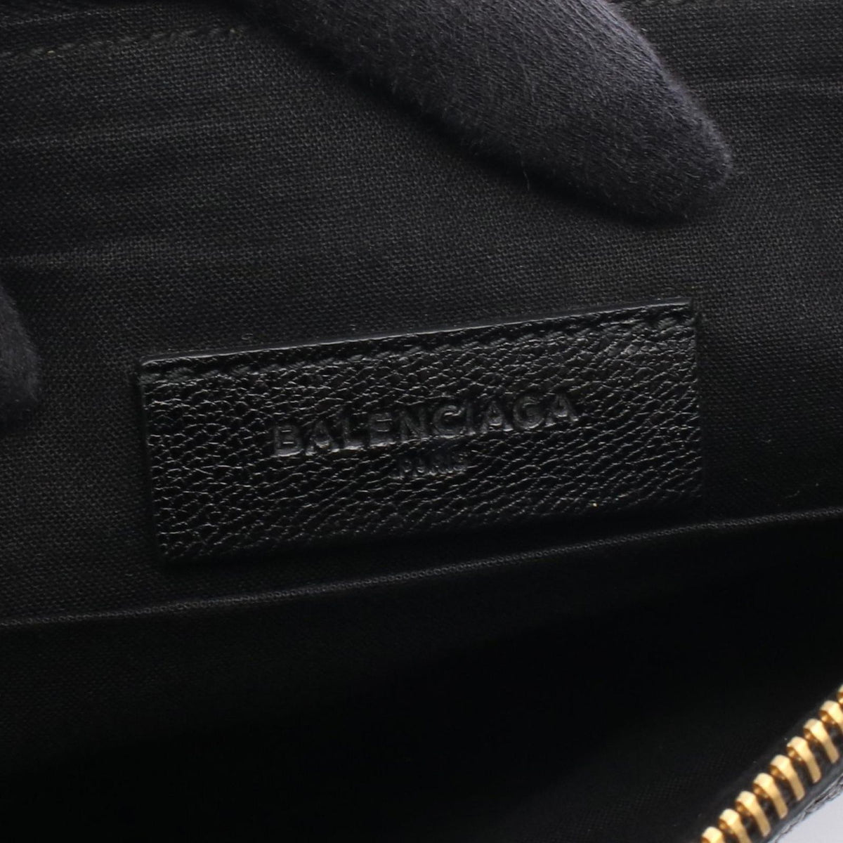 Balenciaga Clutch Classic Metallic Edge Black Leather — view 4
