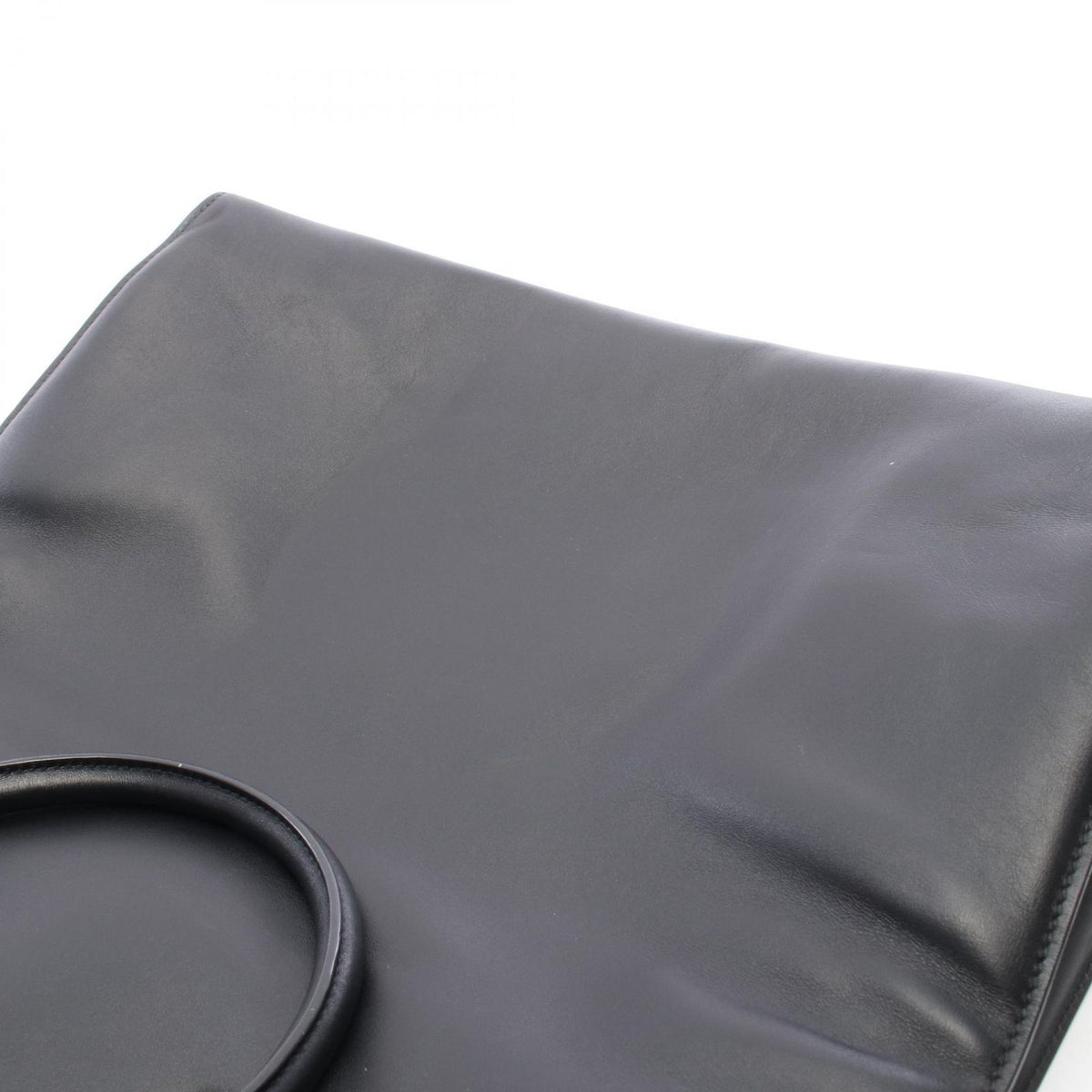 Prada Tote Bag Shopping 2-Way Black Leather Triangle Logo — view 6