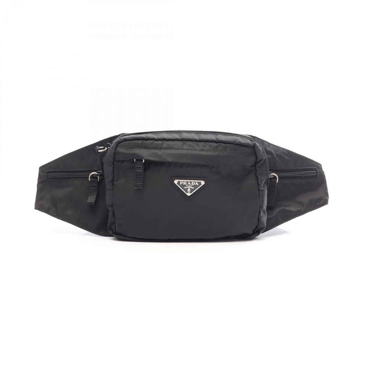 Prada Waist Bag Tessuto Montagn Black Nylon Triangle Logo