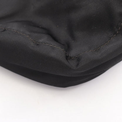 Prada Shoulder Bag Triangle Logo Black Nylon Leather — view 7