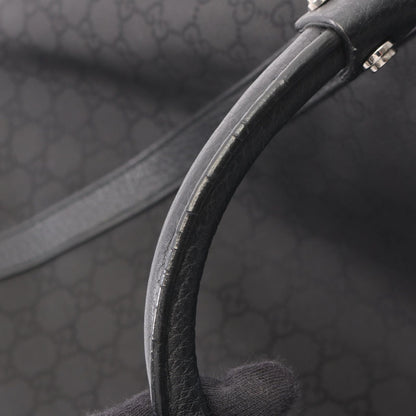 Gucci Tote Bag GG Pattern Interlocking Black Leather 2-Way — view 8