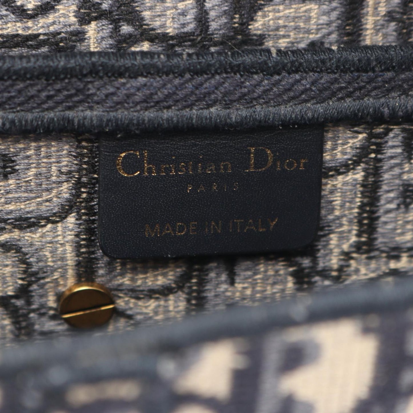 Dior Handbag Saddle Bag 2-Way Navy Ivory Canvas Oblique — view 4