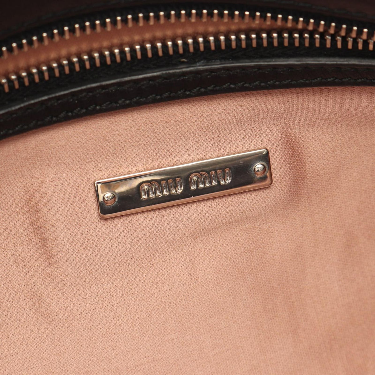 Miu Miu Shoulder Bag Nappa Crystal Matelasse 2-Way Black Leather — view 4