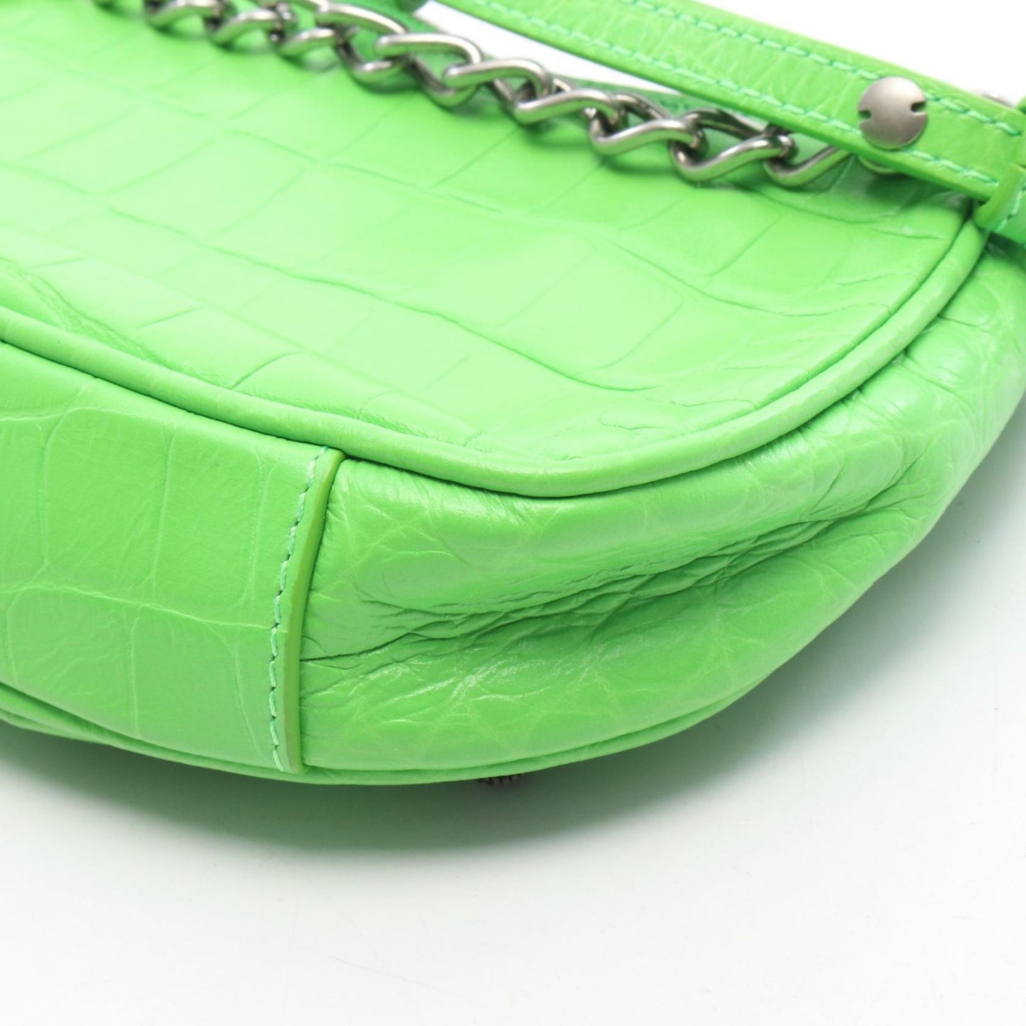 Balenciaga le Cagole Mini BB le Mini Light Green Leather Handbag — view 5