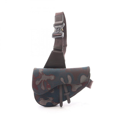 Dior Waist Bag Peter Doig Brown Navy Red Canvas Leather