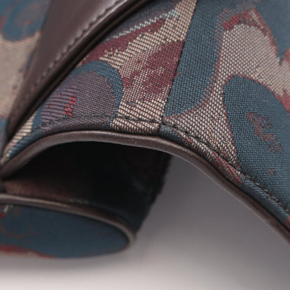 Dior Waist Bag Peter Doig Brown Navy Red Canvas Leather — view 6
