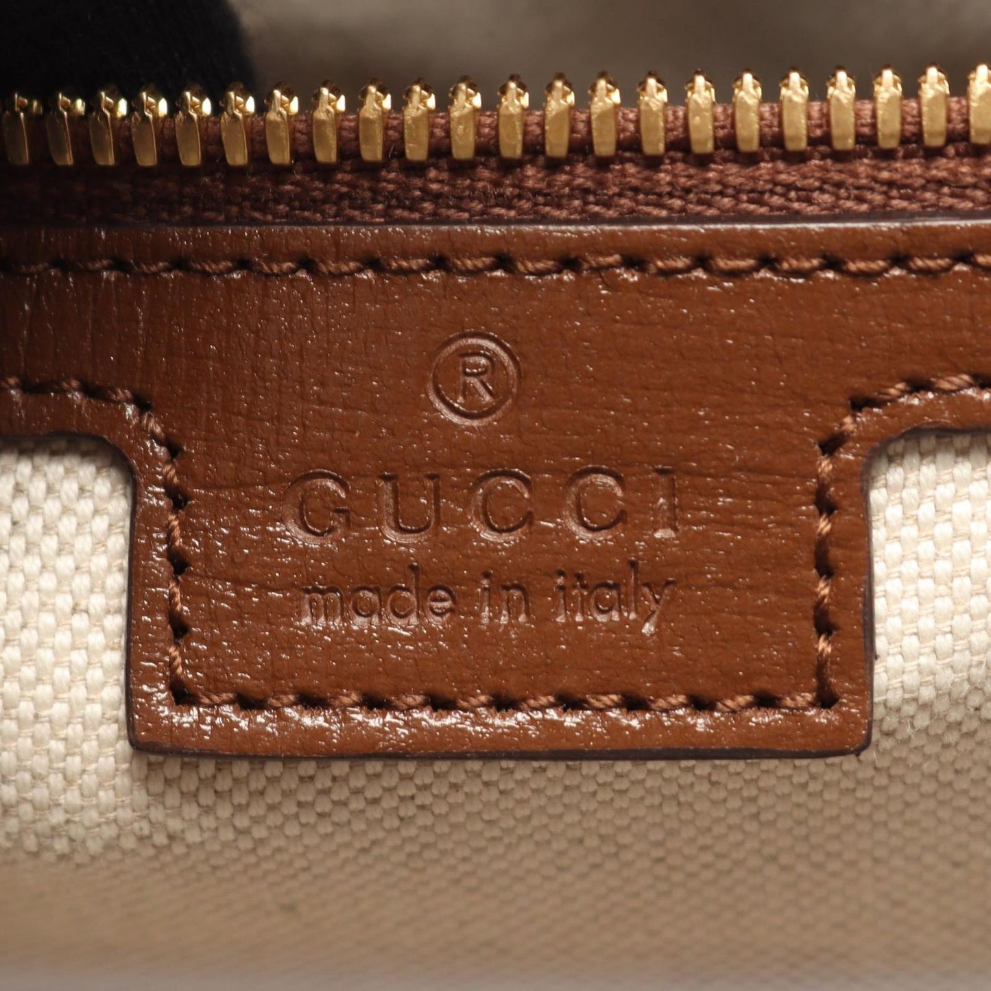 Gucci Tote Bag GG Supreme 2-Way Beige Brown Canvas Leather Small — view 4