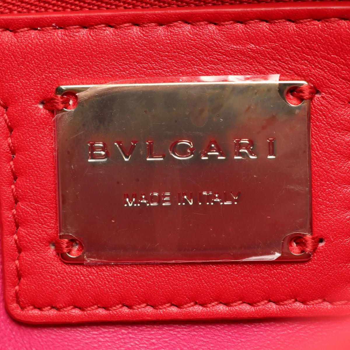 Bvlgari Handbag Serpenti Cabochon 2-Way Red Leather Shoulder Bag Small — view 4