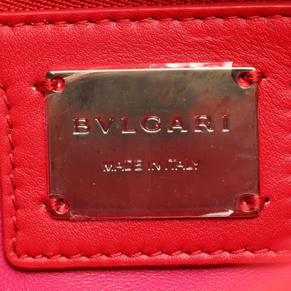 Bvlgari Handbag Serpenti Cabochon 2-Way Red Leather Shoulder Bag Small — view 4