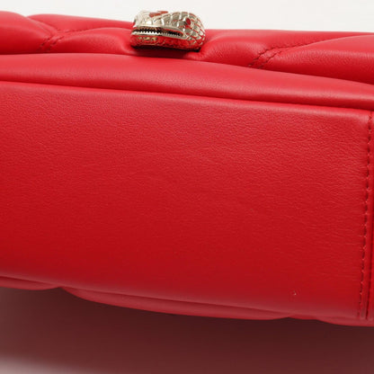 Bvlgari Handbag Serpenti Cabochon 2-Way Red Leather Shoulder Bag Small — view 8