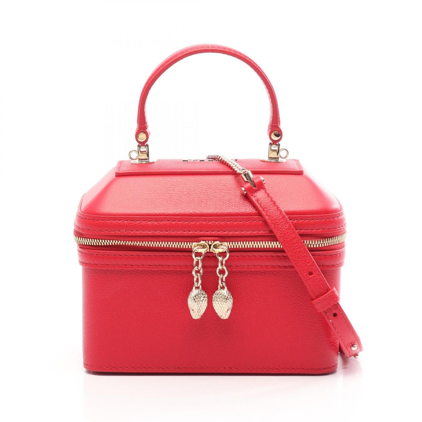 Bvlgari Serpenti Bo 2-Way Red Leather Forever Handbag