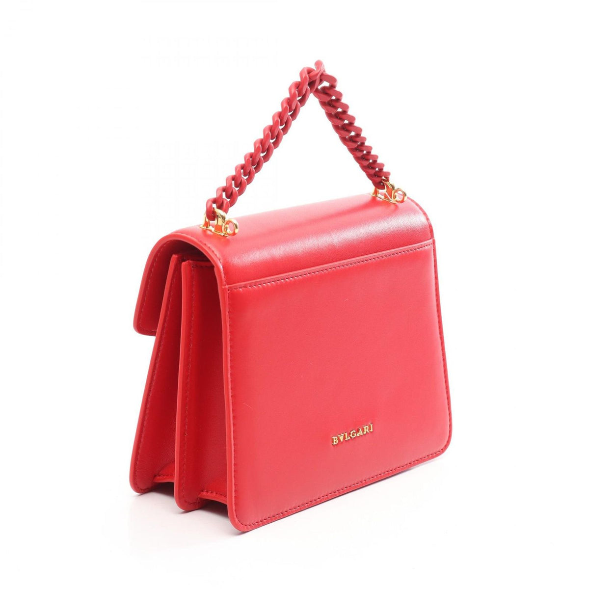 Bvlgari Serpenti Forever 2-Way Red Leather Shoulder Bag — view 2