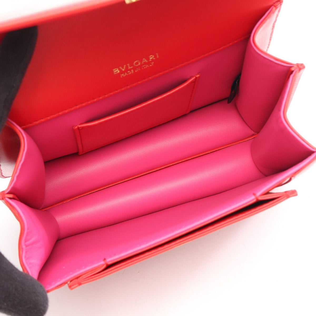 Bvlgari Serpenti Forever 2-Way Red Leather Shoulder Bag — view 3