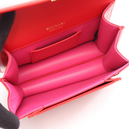 Bvlgari Serpenti Forever 2-Way Red Leather Shoulder Bag — view 3