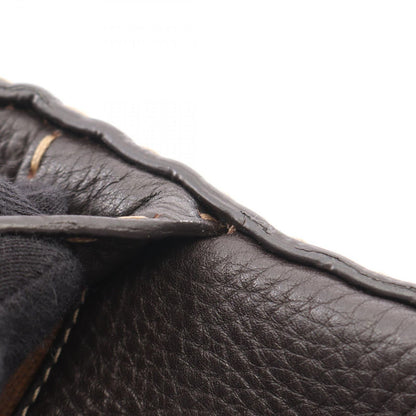 Fendi Shoulder Bag Selleria Brown Beige Black Leather — view 8