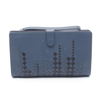 Bottega Veneta Clutch Micro Macro Blue Black Lambskin