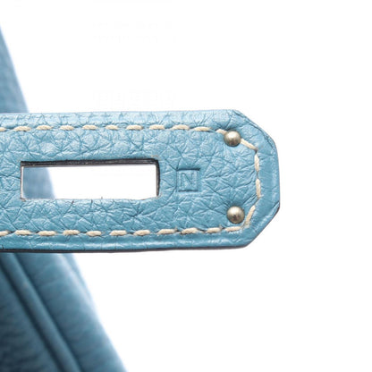 Hermes Kelly 32 Retourne 2-Way Blue Jean Leather 32 Handbag — view 5