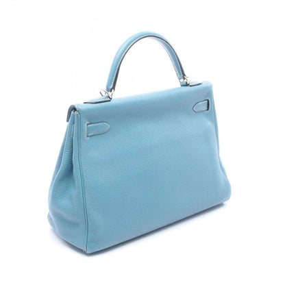Hermes Kelly 32 Retourne 2-Way Blue Jean Leather 32 Handbag — view 2