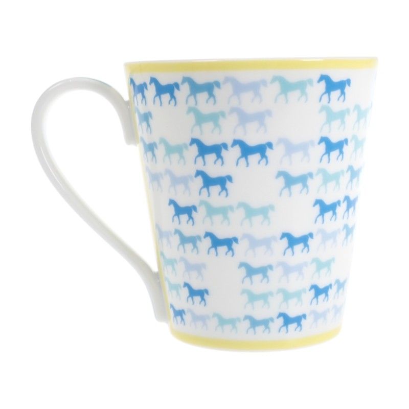 Hermes Kaval Color Mug Cup Tableware Porcelain Blue Horse Hose Celebration — view 5