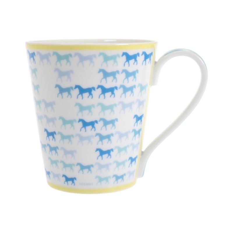 Hermes Kaval Color Mug Cup Tableware Porcelain Blue Horse Hose Celebration — view 2