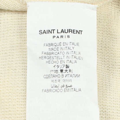 Saint Laurent Paris Knit Border Wool Sweater — view 5