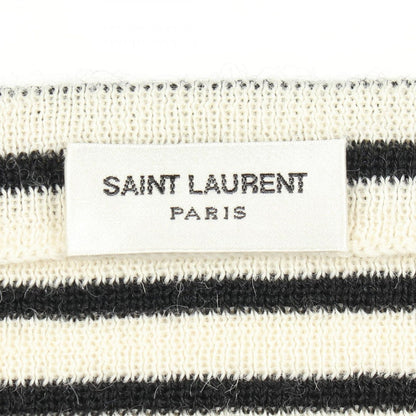 Saint Laurent Paris Knit Border Wool Sweater — view 3