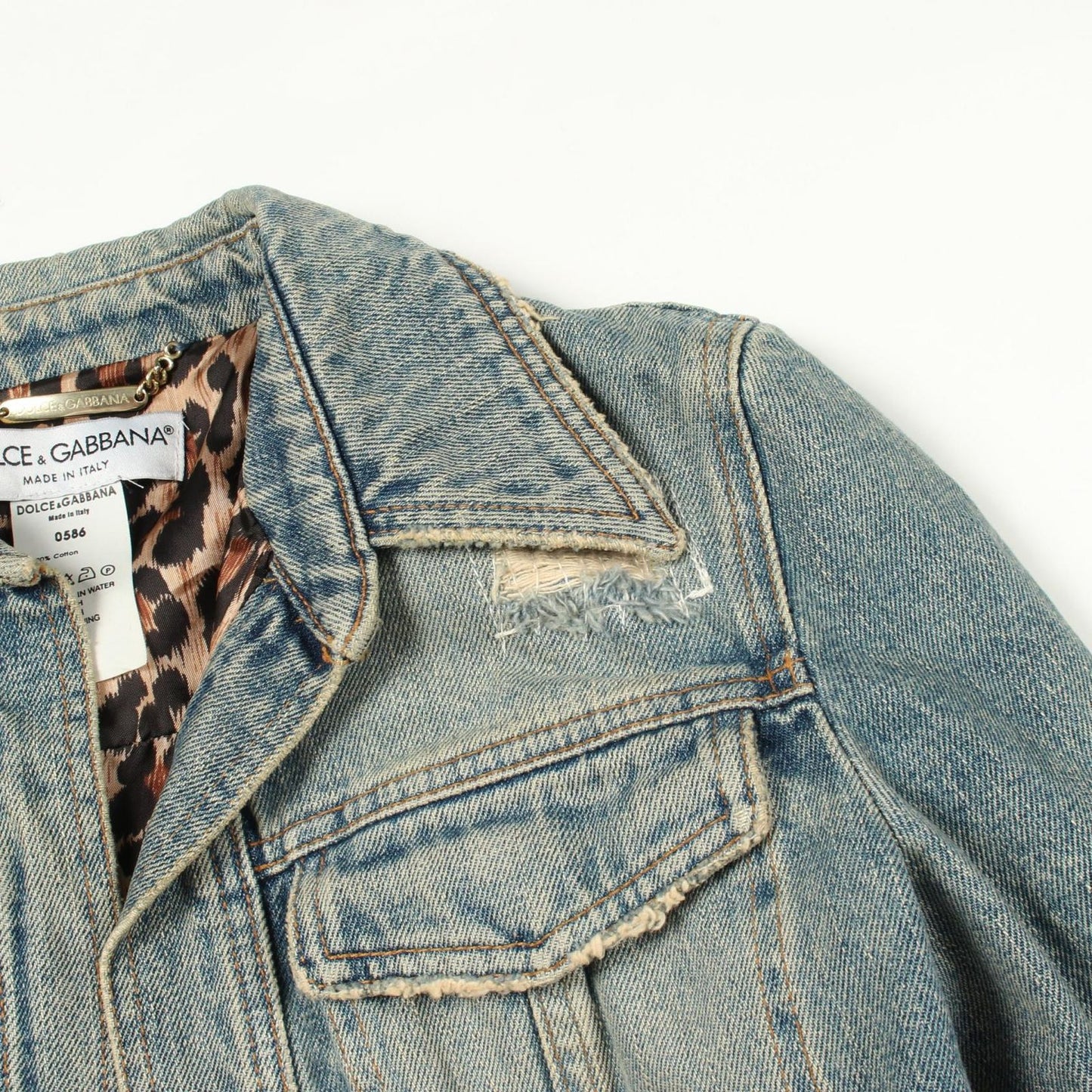 Dolce & Gabbana Denim Jacket Distressed Cotton — view 4