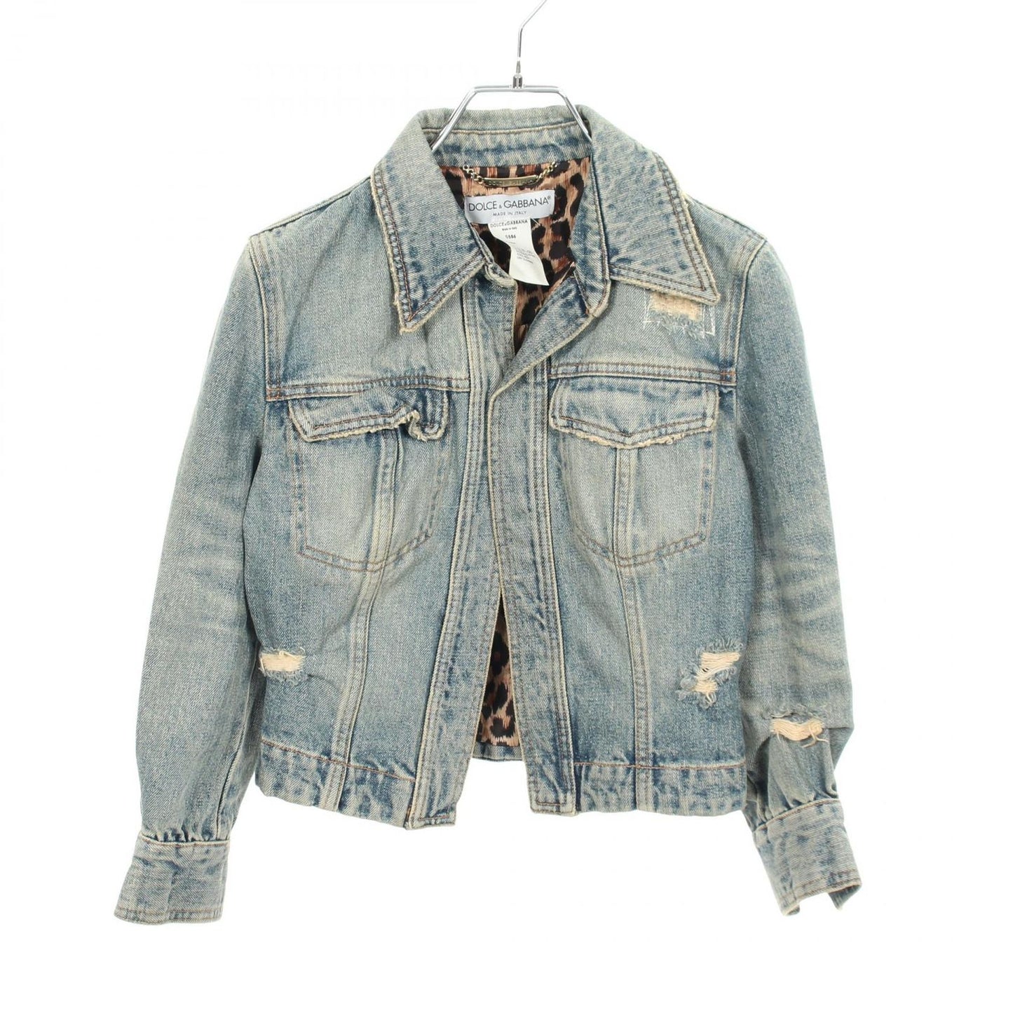 Dolce & Gabbana Denim Jacket Distressed Cotton