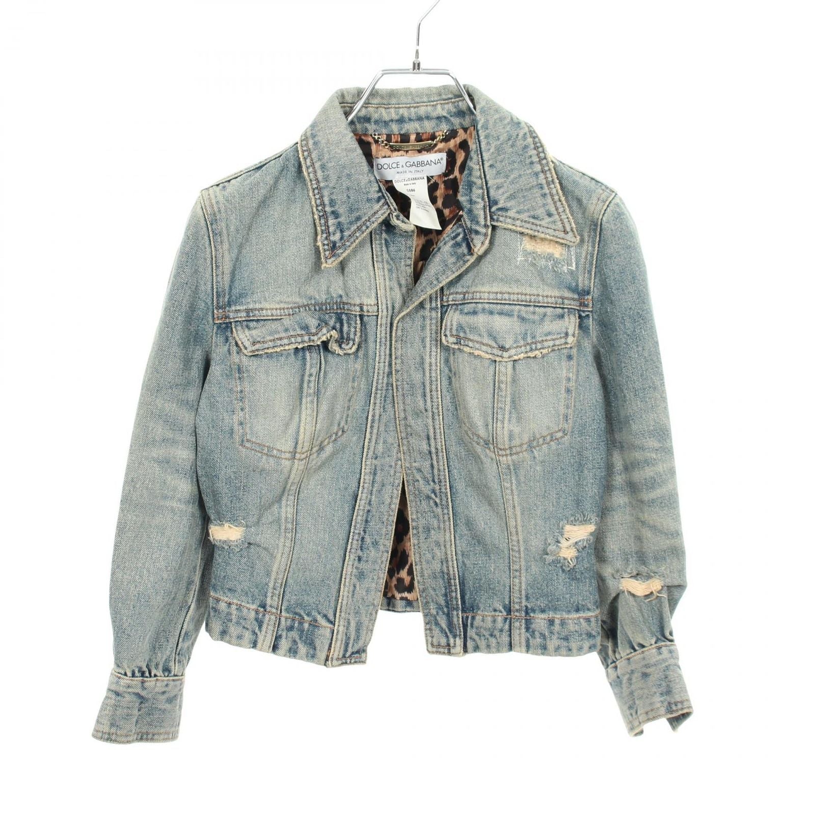 Dolce & Gabbana Denim Jacket Distressed Cotton