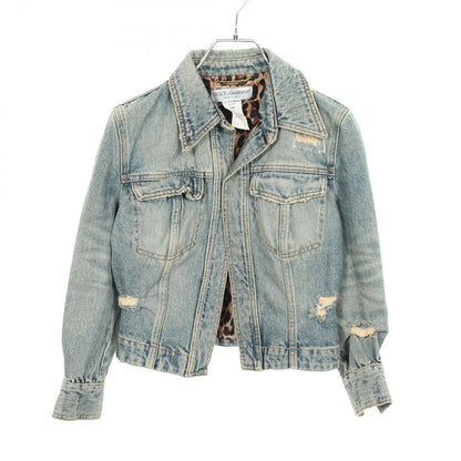 Dolce & Gabbana Denim Jacket Distressed Cotton